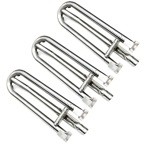 Cmanzhi S1B171 (3-Pack) 19 1/8” Stainless Steel Burner Replacement Parts for DCS 27DBQR, DCS 30 BGB30-BQR, DCS 36 BGA36-BQARN, DCS 48 BGA48-BQRL, Brinkmann Charmglow 810-8905-S 810-8907-S