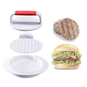 natldgs hamburger press patty maker burger press mold perfectly sized 5” burger mold rings easy release round hamburger patty press for grill accessories set (1 piece) white