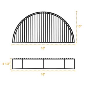 Grilling Corner Porcelain Steel Warming Grill Rack Compatible with Kettle Grills -Charcoal, Weber, Char-Broil, Also Fit Kamado Joe, Louisiana, Pit Boss Grills， (18-inch)