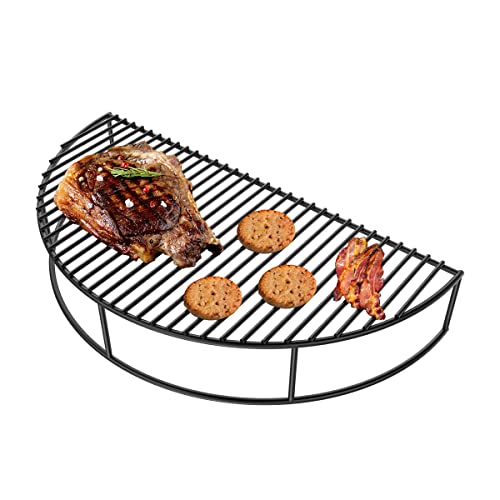 Grilling Corner Porcelain Steel Warming Grill Rack Compatible with Kettle Grills -Charcoal, Weber, Char-Broil, Also Fit Kamado Joe, Louisiana, Pit Boss Grills， (18-inch)