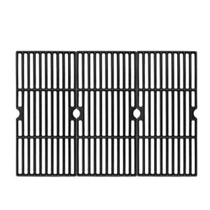 hisencn grill grates replacement for charbroil advantage 463343015, 463344015, 463344116, kenmore, advantage gas2coal parts 463340516, g467-0002-w1, 16 15/16″ cast iron cooking grids, 3-pack