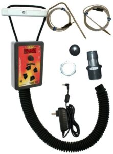 iq120 bbq temperature regulator kit with hose barb pit adapter