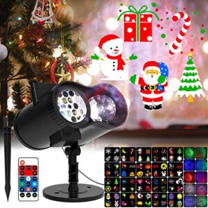 holiday projector lights outdoor halloween christmas led projector lights 3d ocean wave & 20 patterns projection light with remote for holiday birthday xmas party landscape decorations