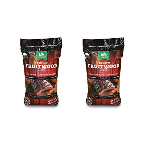 Green Mountain Premium Fruitwood Pure Hardwood Grilling Cooking Pellets (2 Pack)