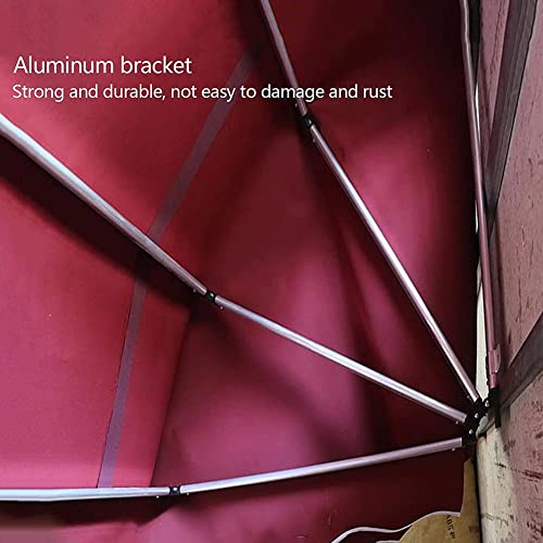 Window Canopy Awning / Door Canopy / Foldable Dome Awning / Sun Shade Awning Cover / Sunbrella Canvas Fabric Aluminum Frame / 6 Colors & 12 Sizes ( Color : Dark Red , Size : 145cm )