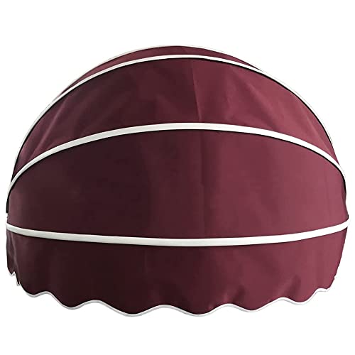 Window Canopy Awning / Door Canopy / Foldable Dome Awning / Sun Shade Awning Cover / Sunbrella Canvas Fabric Aluminum Frame / 6 Colors & 12 Sizes ( Color : Dark Red , Size : 145cm )