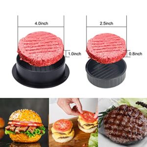 Burger Press,3 in 1 Non-Stick Hamburger press patty maker,Meat Beef Veggie Patty Mold for Stuffed Burgers Slider BBQ Barbecue Grilling