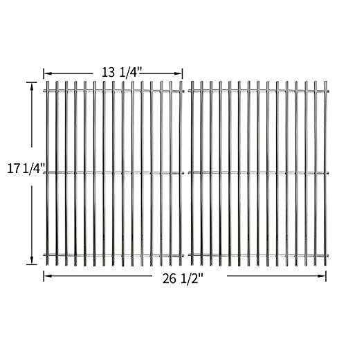 Replacement Parts for Nexgrill 720-0830H, 720-0783E, Master Forge 1010037 Gas Grill Models, 4 Pack Stainless Steel Burner Tube, Heat Plates Tent Shield and Cooking Grids Grill Grate Repair Kit