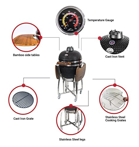 Outlast 24" Large Ceramic Kamado Barbecue Charcoal Grill