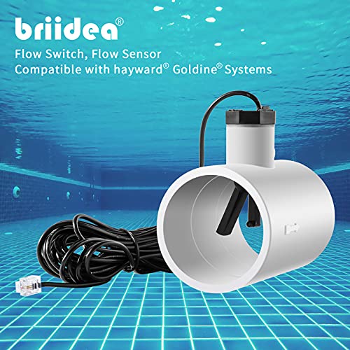 briidea Flow Switch, Flow Sensor with Tee for Hayward Salt System, Compatible with Hayward Goldline System