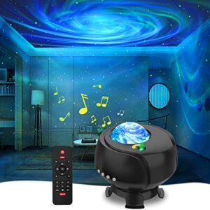 star projector galaxy light, aurora galaxy star light projector with remote control, timing function & bluetooth music speaker, ceiling starlight night light projector for bedroom