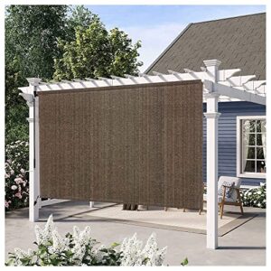 exproyzk exterior roller shade – outdoor roll up shade cloth patio blinds – light filtering – waterproof – for porch, gazebo, pergolas (color : mocha, size : 60″ wx60 l)