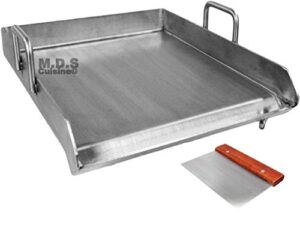 stainless steel flat top comal plancha 18″x16″ inch bbq griddle for cooking with outdoors stove or grill catering