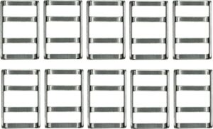 poolzilla stainless steel bar buckle for safety cover installation- 10 pack