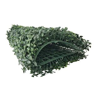 Artificial Greenery Boxwood, Privacy Fence Screen Faux Plant, UV Resistant Topiary Hedge, for Outdoor Indoor Use as Wall Backdrop, Garden, Backyard, Event Decorations (20” x 20”)