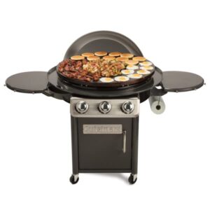 cuisinart cgg-999 30-inch round flat top surface 360° xl griddle outdoor cooking station