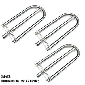 Direct Store Parts DA110 (3-Pack) Stainless Steel Burner Replacement for Alfresco Gas Grill (3)