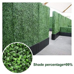Goasis Lawn Artificial Hedge Boxwood Fence Plant, UV Protected Privacy Screen Outdoor Indoor Use, Garden Fence Backyard Home Decor Greenery Walls, 6 Pack