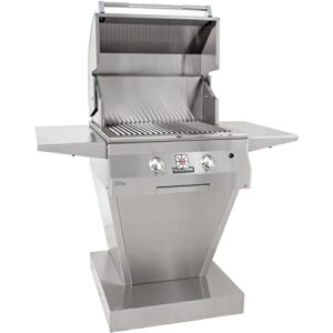 Solaire 27 Inch Deluxe All Infrared Natural Gas Grill On Angular Pedestal Base - SOL-IRBQ-27GIRXL-PED-NG