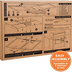 Grease Tray with Catch Pan - Universal Drip Pan for 5/6 Burner Gas Grill Models from Dyna Glo, Nexgrill, Expert Grill, Kenmore, BHG and More - Stainless Steel Grill Replacement Parts(30"-36")