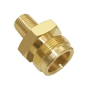 Hooshing Propane Gas Fitting 1/4" Male NPT x 1"-20 Male Throwaway Cylinder Thread for RV Camping Grill Lantern and Heater