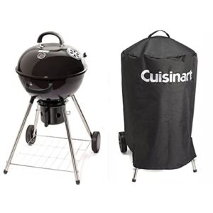 cuisinart grill bundle – 18″ kettle charcoal grill & universal kettle cover (fits 18″ kettle grill & smokers)
