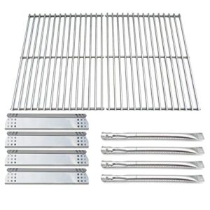 direct store parts kit dg145 replacement for sunbeam, nexgrill, grill master 720-0697 gas grill parts kit (stainless steel burner + stainless steel heat plate + solid stainless steel cooking grid)