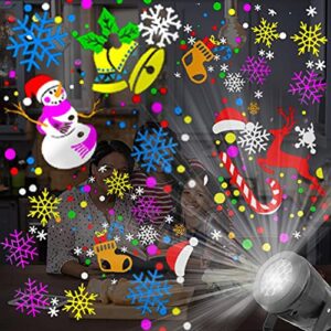 holygloomy christmas projector lights outdoor, christmas snow projector light with 16 hd multi-festival patterns led christmas outdoor projector lights for holiday house birthday party, 6498789