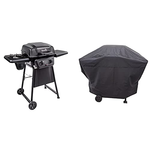 Char-Broil Classic 280 2-Burner Liquid Propane Gas Grill with Side Burner & Char Broil Performance Grill Cover, 2 Burner: Medium