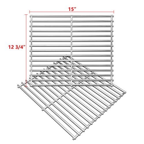 15 inch Grill Grate for Broil-Mate 165154 195554, Broil King Replacement Grates 986557, 9869-54, 9869-57, Signet 70, 20, 90, Crown 10, 20, 40, 90, Huntington 6666-54, Sterling 1155-54, stainless steel