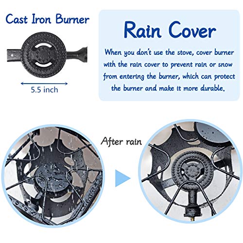 ARC Propane Burner, 2 Burners Outdoor Propane Stove with Easy-assemble Threaded Legs, 29,000BTU Double Propane Burner Cast Iron Burner Ideal for Camping Burner and Other Outdoor Cooking