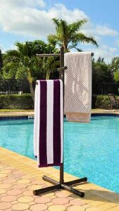 pool & spa towel rack bronze premium extra tall towel tree outdoor pvc