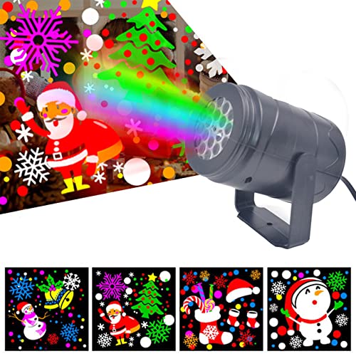 Christmas Projector Lights LED Patterns Lights Snow Fall Effect 16 Patterns with Snowman Santa Waterproof Light Projector for Patio Garden Xmas Festival Party Outdoor Decoration