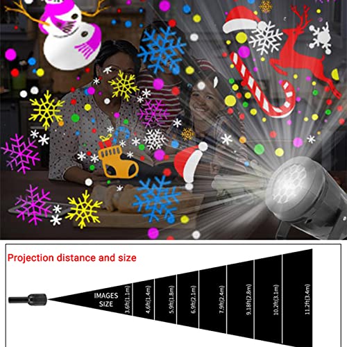 Christmas Projector Lights LED Patterns Lights Snow Fall Effect 16 Patterns with Snowman Santa Waterproof Light Projector for Patio Garden Xmas Festival Party Outdoor Decoration