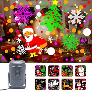 Christmas Projector Lights LED Patterns Lights Snow Fall Effect 16 Patterns with Snowman Santa Waterproof Light Projector for Patio Garden Xmas Festival Party Outdoor Decoration