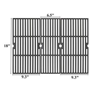 SafBbcue 18 Inches Cooking Grates for Charbroil Performance 463377017 463347017 463376018P2 463376117 463377117 463673617 4-Burner Grills, Cast Iron Grill Cooking Grids