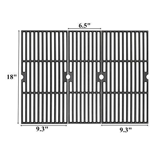 SafBbcue 18 Inches Cooking Grates for Charbroil Performance 463377017 463347017 463376018P2 463376117 463377117 463673617 4-Burner Grills, Cast Iron Grill Cooking Grids