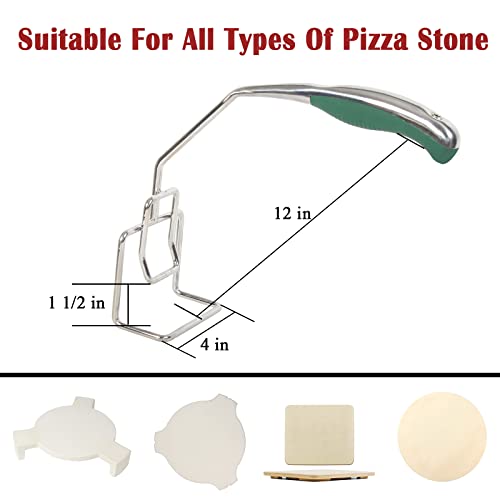 Mydracas Heavy Duty Plate Setter Lifter, BBQ Heat Deflector Tools Pizza Stone Plate Setter, Big Green Egg Heat Deflector, Perfect for BBQ Accessories BBQ Tools and Kamado Joe