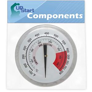 upstart components bbq grill thermometer heat indicator replacement parts for kitchenaid 00745 – compatible barbeque temperature gauge thermostat