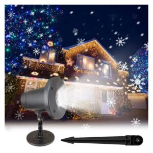 kadlawus christmas projector light snow projection light led snow show projector outdoor, snowfall show lights waterproof christmas decoration lighting