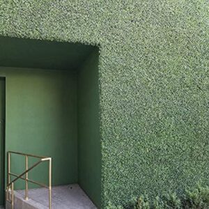 Artificial Boxwood Hedge, Faux Greenery Wall, Privacy Hedge Screen, UV Protected Faux Greenery Mats, Boxwood Wall, Suitable for Both Outdoor or Indoor (20x20 Inch DarkG_12pc)