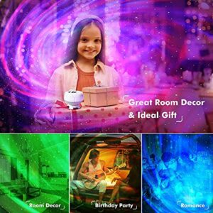 RHM Galaxy Projector 2.0 Galaxy Star Projector Night Light with Remote Control & Bluetooth Music Speaker for Kids Teen Adults Gift, for Bedroom, Ceiling, Party, Room Decor - Black