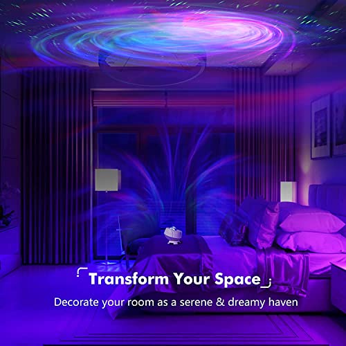 RHM Galaxy Projector 2.0 Galaxy Star Projector Night Light with Remote Control & Bluetooth Music Speaker for Kids Teen Adults Gift, for Bedroom, Ceiling, Party, Room Decor - Black