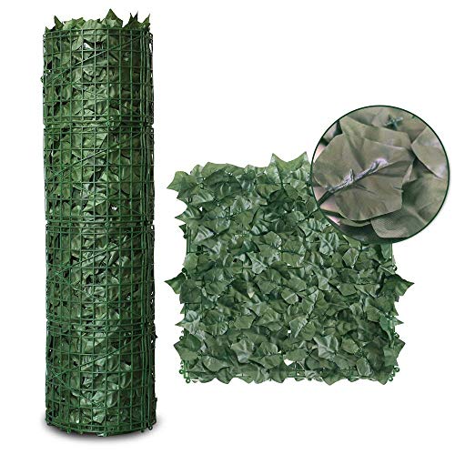 Goasis Lawn Artificial Hedge Fence Panels Topiary Hedge Boxwood Plant Privacy Screen Outdoor Indoor Use Garden Fence Backyard Home Decor Greenery Walls, 2 Rolls