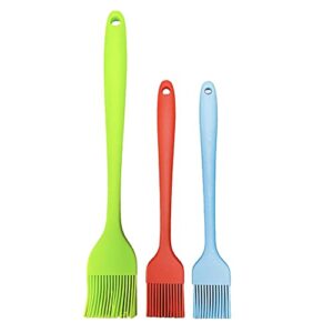 iazbycxo,basting brushes silicone heat resistant pastry brushes spread oil butter sauce marinades for bbq grill barbecue baking kitchen cooking bpa free dishwasher safe,3 colors with 2 brush sizes