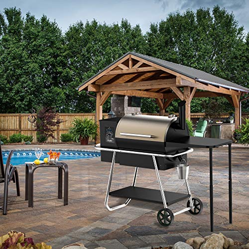 Stanbroil Pellet Grill Work Table Compatible with Traeger/Pit Boss/Camp Chef and Most Other Wood Pellet Grills Without Side Work Table - Adds A Lot of Use for A Small Area