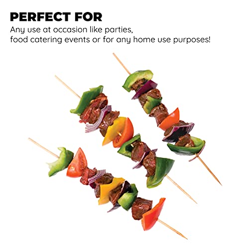 GOOD LIVING 12-Inch Bamboo Skewers for Fruit, BBQ, Shrimp, Vegetables and More, 1-Pack (100 Skewers)