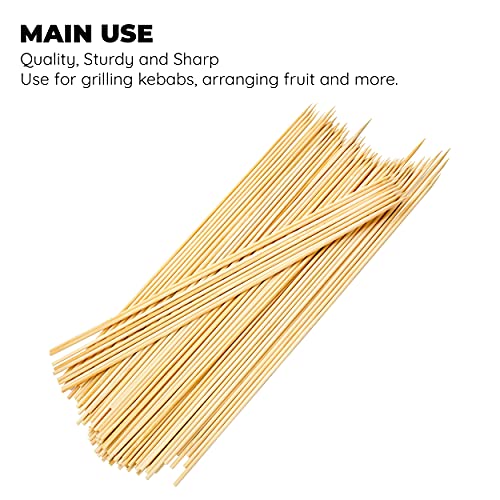 GOOD LIVING 12-Inch Bamboo Skewers for Fruit, BBQ, Shrimp, Vegetables and More, 1-Pack (100 Skewers)