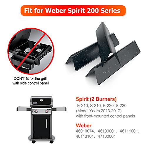 Coisien 18" Burner Tube Pipe and 15.3" Flavorizer bar for Weber Spirit 200 with Front Control, Spirit E-210, E-220, Spirit S-210, S-220 Gas Grill, Grill Replacement Parts Kit for Weber 7635 69785