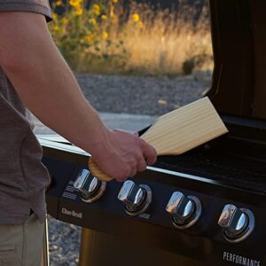 Wood Grill Scraper Made in USA Pure Pinewood Clean Your Barbecue Grill Grates Naturally 14" Inch Long with 3" 3/8 inch Scraper 5/8" inch Thick